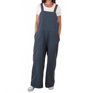 NEW TEAK lola wide leg overalls in steel grey
